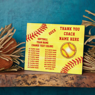 Alle Spielernamen Custom, Softball Coach Plaques Fotoplatte