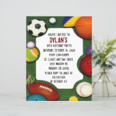 Alle Sport Thema Geburtstagsfeier Einladungen (Stehend Vorderseite)