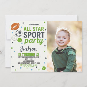 Alle Sportarten zum Geburtstag Einladung