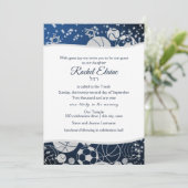 Alle Sportboote Mitzvah Silver und Blau Einladung (Stehend Vorderseite)