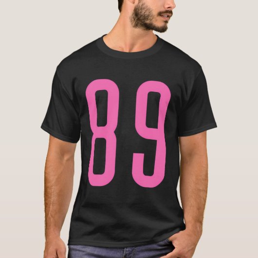 Alle Sportlüfter Favorit Pink Number 89 Jersey T-Shirt (Vorderseite)