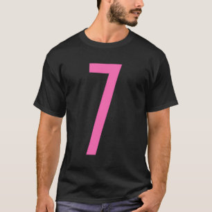 Alle Sportlüfter Favorit Pink Nummer 7 Jersey T-Shirt