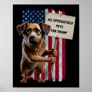 Alle Springfield-Hunde für Trump essen Hunde SPR Poster