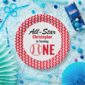 Alle Star Baseball 1. Geburtstag Pappteller (Party)