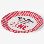 Alle Star Baseball 1. Geburtstag Pappteller (Schrägansicht)