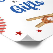 Alle Star Baseball Baby Duschbücher und Geschenke Poster (Ecke)