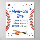 Alle Star Baseball Baby Dusche Mama Osa Bar Poster (Vorne)