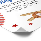 Alle Star Baseball Baby Dusche Spate Night Diapers Poster (Ecke)