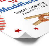 Alle Star Baseball Baby Dusche Willkommen Poster (Ecke)