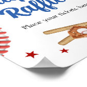 Alle Star Baseball Baby Dusche Windeln Raffle Poster (Ecke)