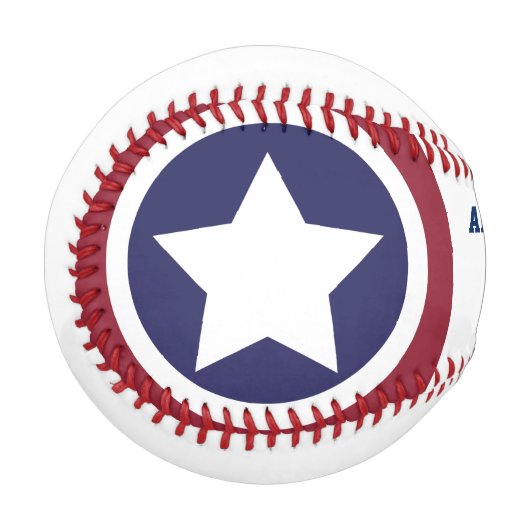 Alle Star Baseball Coach Danke Rot, Weiß, Blau (Vorderseite Links)