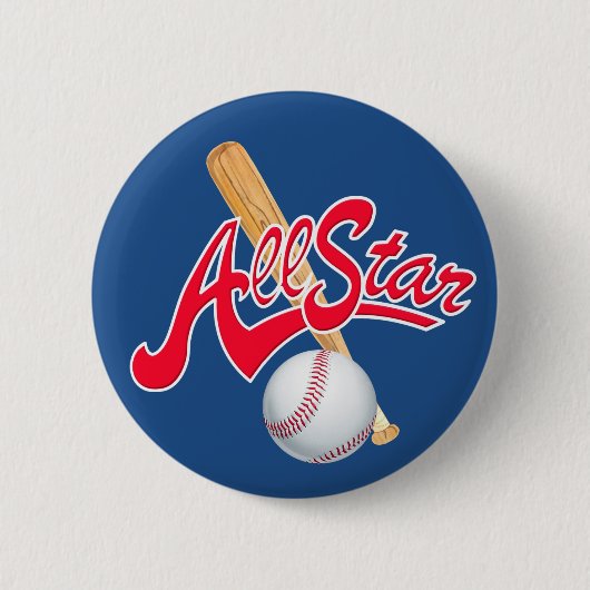 Alle Star Baseball-Sportschaltflächen Button (Vorderseite)