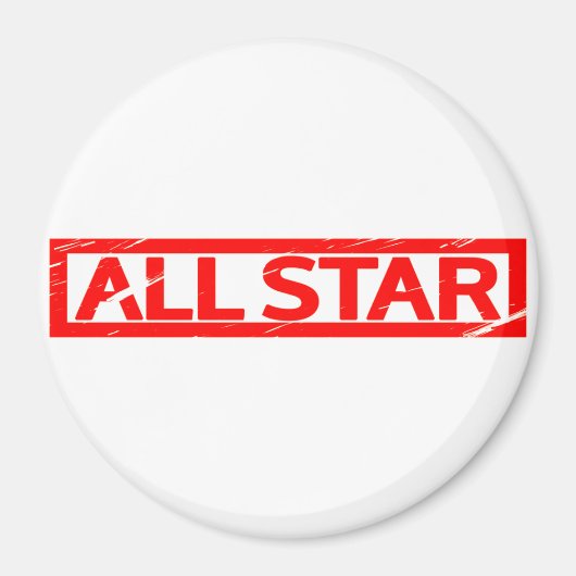 Alle Star-Briefmarke Magnet (Vorne)