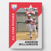 Alle Star Custom Baseball Card Foto behalten Plaqu Fotoplatte (Vorderseite)