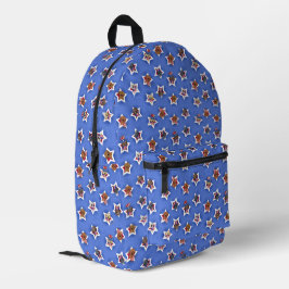 Alle Star Doodle Hunde KiniArt gedruckter Rucksack