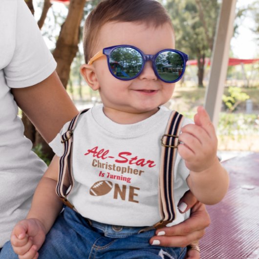 Alle Star Football 1. Geburtstag Baby T-shirt