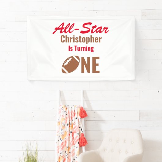 Alle Star Football 1. Geburtstag Banner (Insitu)