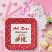 Alle Star Football 1. Geburtstag Pappteller (Party)