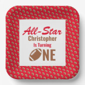 Alle Star Football 1. Geburtstag Pappteller (Vorderseite)