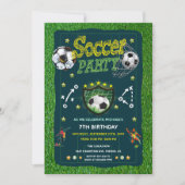 Alle Star Football Fußball Ball Geburtstagsparty Einladung (Vorderseite)