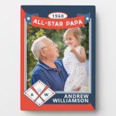 Alle Star Papa Custom Baseball Card Foto behalten Fotoplatte (Vorderseite)