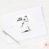 Alle Star Pitcher Runder Aufkleber (Umschlag)