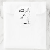Alle Star Pitcher Runder Aufkleber (Tasche)