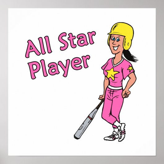 Alle Star Player - Mädchen Poster (Vorne)