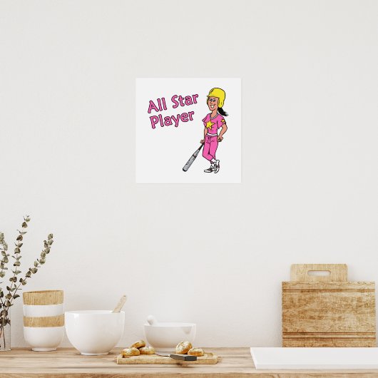 Alle Star Player - Mädchen Poster (Küche)