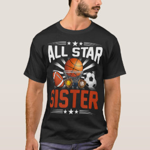 Alle Star-Schwester der Basketball-Fußball-Spur T-Shirt