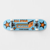 Alle Star-Skater IHRER NAME Personalisiert Skateboard (Horizontal)