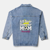 Alle Star Soccer Mama Funny Soccer Mama Jeansjacke (Rückseite)