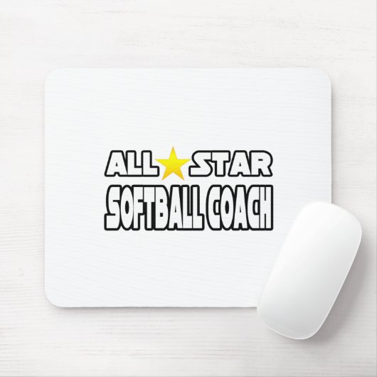 Alle Star Softball Coach Mousepad (Mit Mouse)