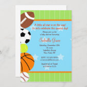 Alle Star Sport Baby Dusche Einladung (Vorne/Hinten)