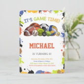 Alle Star Sport Einladungen (Stehend Vorderseite)