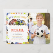 Alle Star Sport Foto Einladungen (Vorderseite)