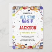 Alle Star Sport Geburtstagseinladungen Einladung (Vorderseite)