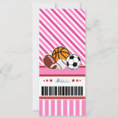 Alle Star Sport Paare Kinderdusche Einladung (Rückseite)