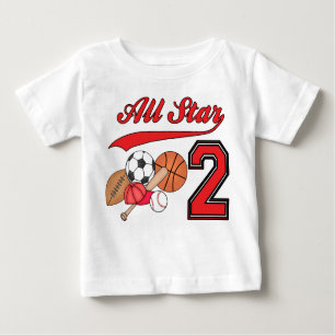 Alle Star Sports 2 Geburtstag Baby T-shirt