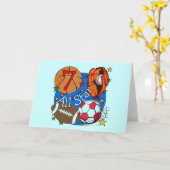 Alle Star Sports 7th Birthday Tshirts und Geschenk Karte (Gelbe Blume)