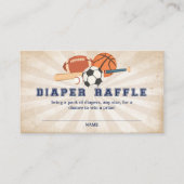 Alle Star Sports Baby Dusche Windeln Raffle Begleitkarte (Vorderseite)
