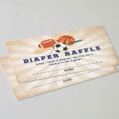 Alle Star Sports Baby Dusche Windeln Raffle Begleitkarte