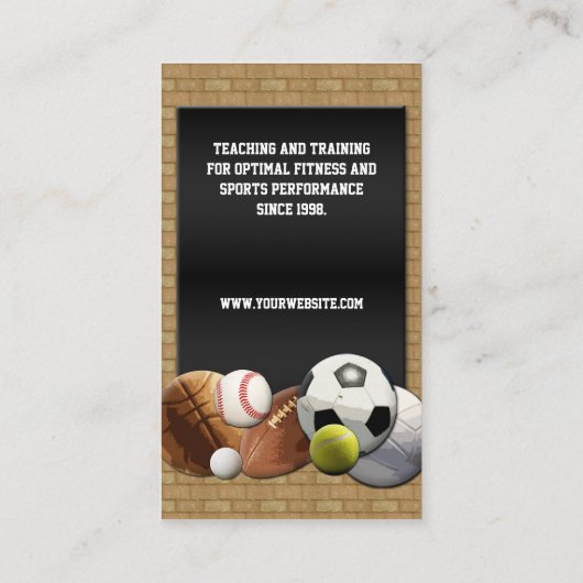 Alle Star Sports Balls mit Bridge Visitenkarte (Rückseite)