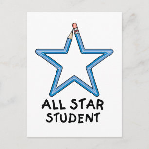 Alle Star Student Postkarte