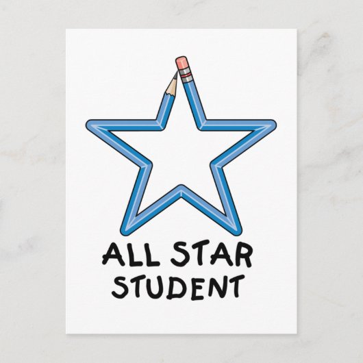 Alle Star Student Postkarte (Vorderseite)