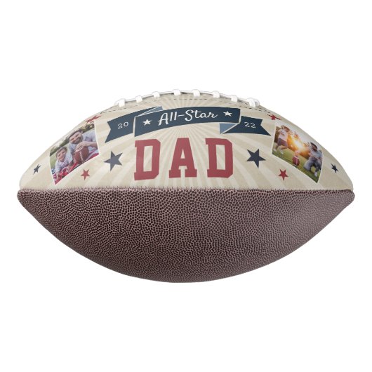 Alle Star Vater Custom Foto Football (Gedreht 270)