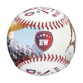 Alle Star Vater Foto Monogram Baseball (Vorderseite)