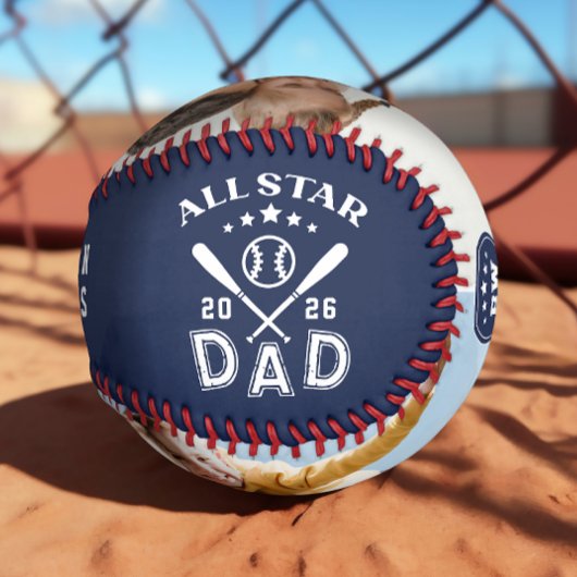Alle Star Vater Foto Monogram Baseball