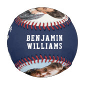 Alle Star Vater Foto Monogram Baseball (Rückseite)