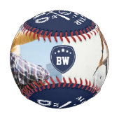 Alle Star Vater Foto Monogram Baseball (Vorderseite)